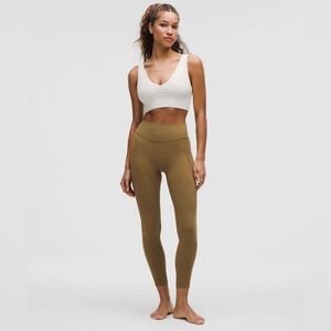 Lululemon Nulu High-Rise Mesh-Panel Tight 25" BNWT 118.00 brown/tan color size14